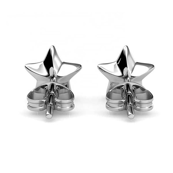 18K White Gold Crystal Star Earring "Star" (AB) Carousel 2