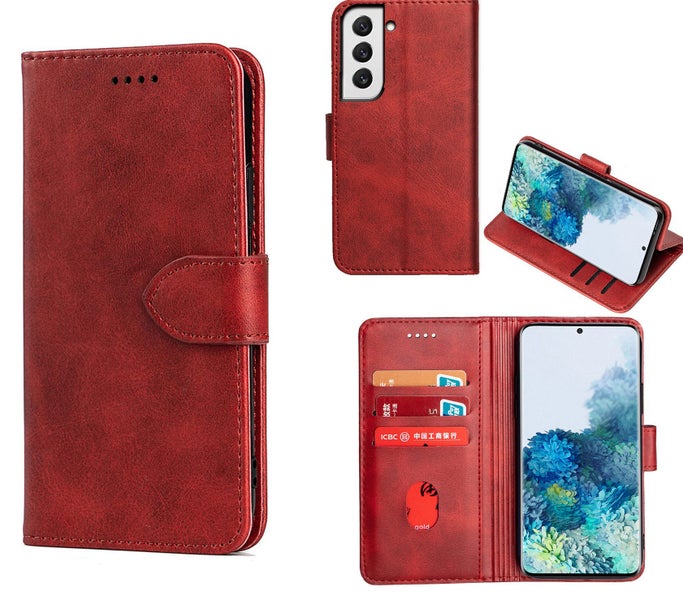 Galaxy a35 wallet case cowhide finish PU leather magnet card slots win Carousel 1