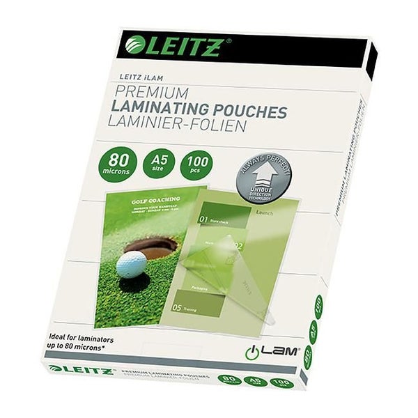 Leitz laminating pouch a5 80 micron pk100 Carousel 1