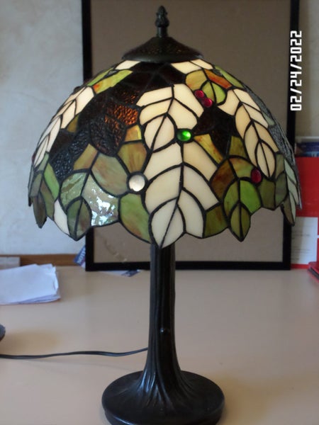 1 Tiffany style table lamp "Forrest leaves" 30x46cm Carousel 9