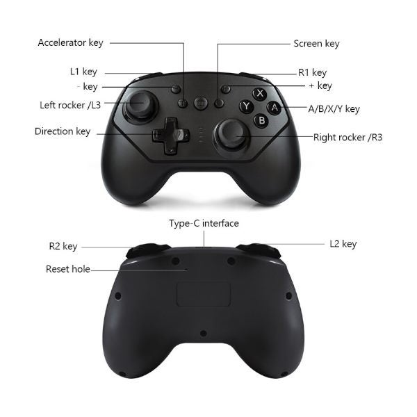 Hod Health And Home Wireless Controller For Switch Pro With Vibration Black Cont Carousel 2