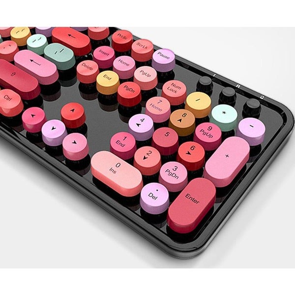 2.4G Wireless Keyboard Mouse Waterproof Color Lipstick Mechanical Office Suit F Carousel 2