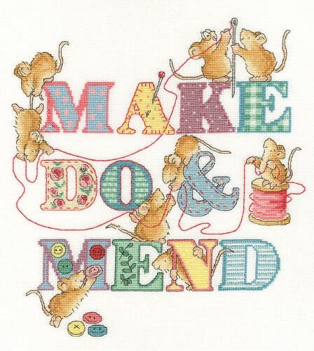 Bothy Threads Cross Stitch Kit - Make Do And Mend Carousel 1