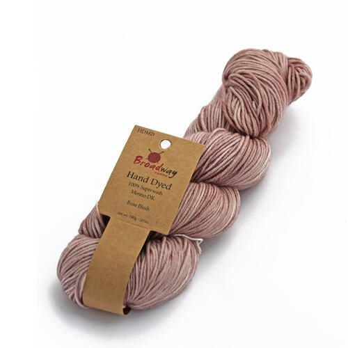 Broadway Yarns Hand Dyed 100% Superwash Merino DK 315 Rose Blush Carousel 1