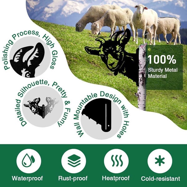 Funny Farm Metal Art Outdoor DA©cor-Goat Carousel 1