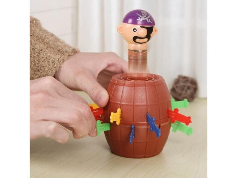 Kids Pirate Barrel Game Toys For Children Lucky Stab Pop Up Carousel 1