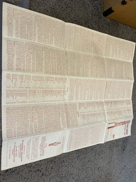 AA ROAD MAP: Rotorua District circa 1980 Carousel 4