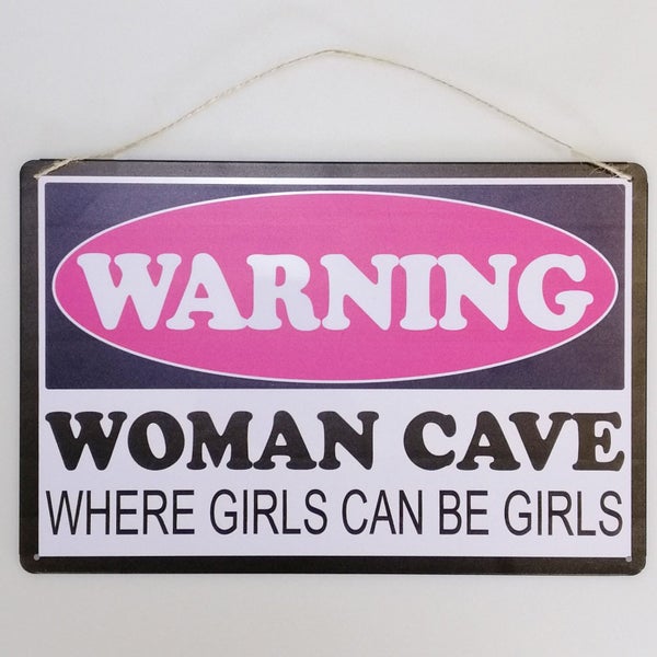 Woman Cave' Tin Wall Sign Carousel 1