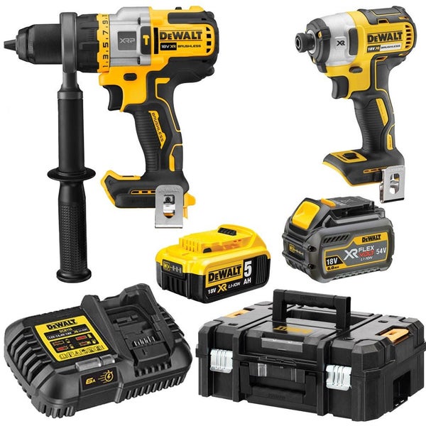 DeWalt DCZ297P1T1T-XE 18V 6.0Ah/5.0Ah 2pce Combo Kit Carousel 1