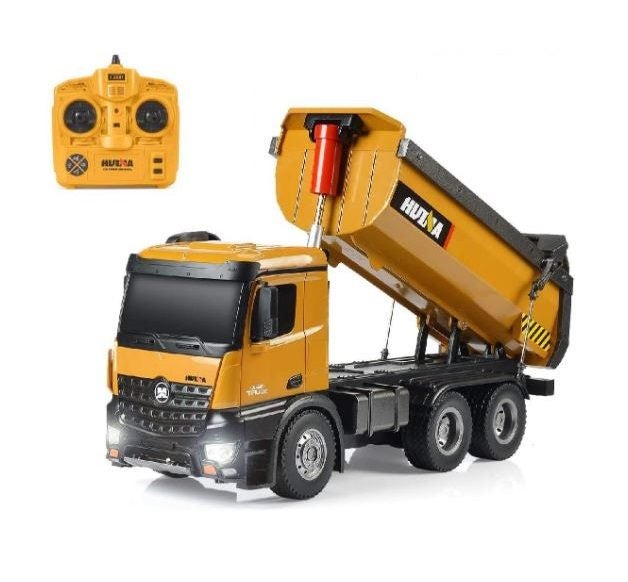 HUINA 1573 1:14 Remote Control Dump Truck, 10CH, 2.4GHZ, Alloy,rechargeable Carousel 1
