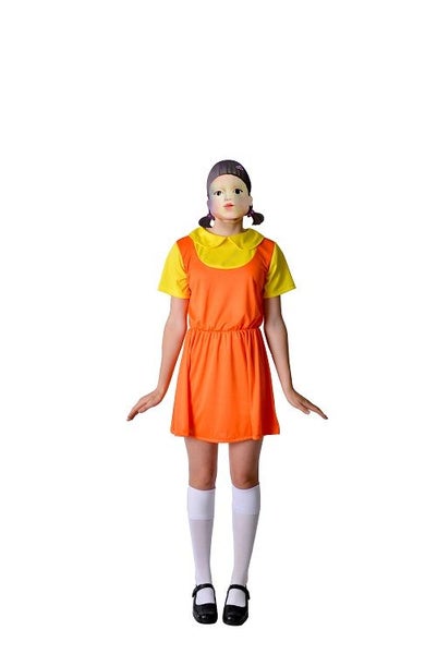 Squid Game Traffic Light Girl Costume 155cms (10-12 years) Carousel 1