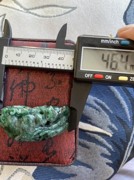 100% untreated natural jadeite jade Owl pendant Carousel 11