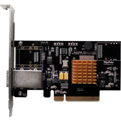 HighPoint RocketRAID 2711 Single-Port 4 Channel SAS 6 Gbps PCIe 2.0 x8 RAID HBA Carousel 1