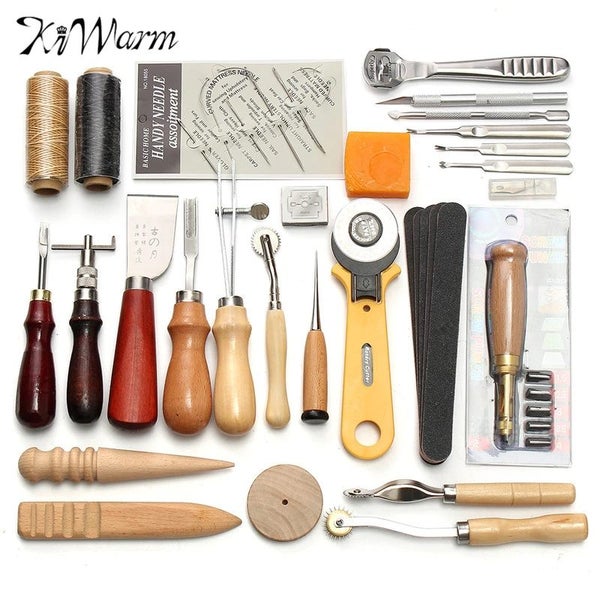 37 Pcs Leather Craft Tool Kit,Leather Craft Tools Kit 37 Pcs Leather Craft Carousel 14