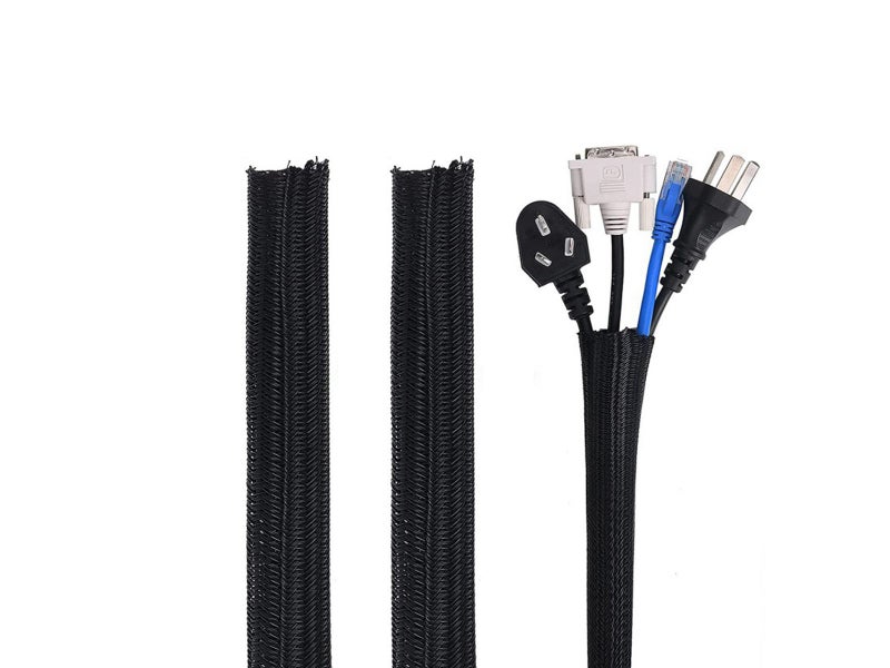 2X Braided Cable Sleeve Cord Wire Protector Carousel 1