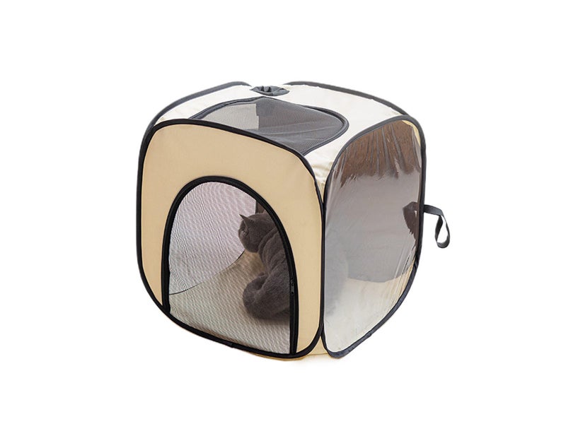 50x50x50cm Transparent Home Pet Drying Box Clear Window Foldable Pet Dry Room Carousel 1