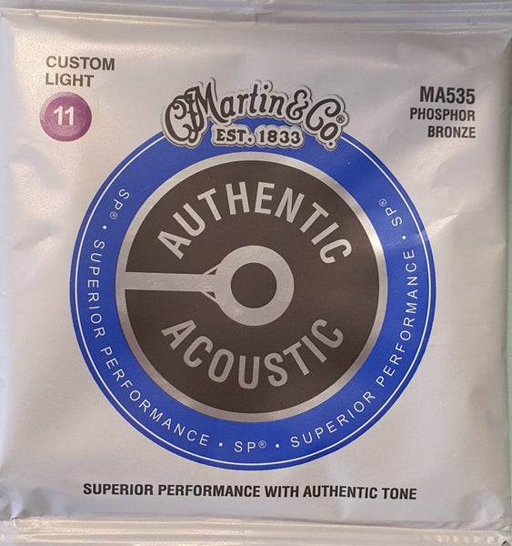 Martin - Authentic Acoustic Phosphor Bronze Guitar Strings - 11/52 Carousel 1