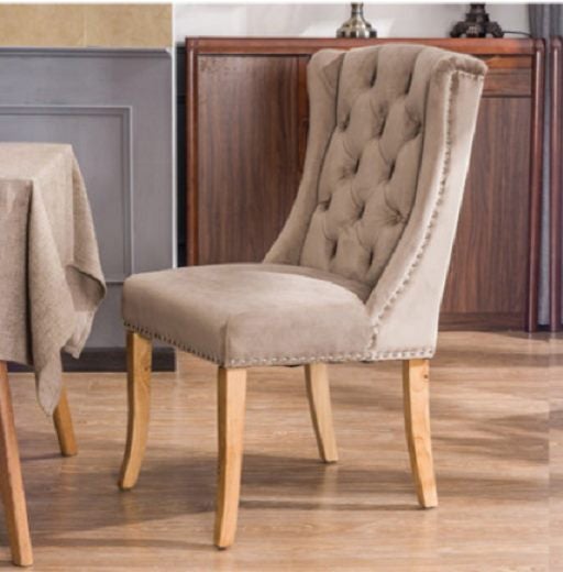 Last Set of 2 - Tais Upholstery Wingback Chair - Grey Linen *Floor Models 45%OFF Carousel 1