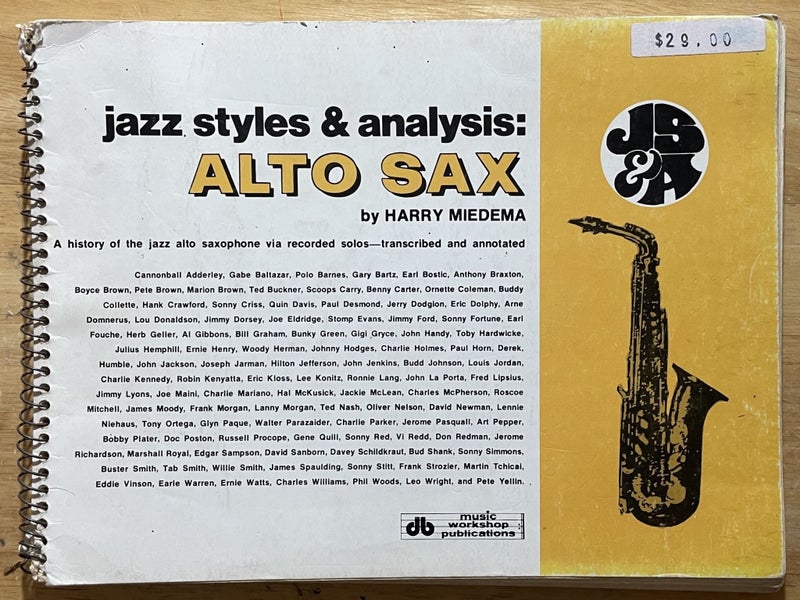 Jazz Styles & Analysis Alto Sax by Harry Miedema Carousel 1