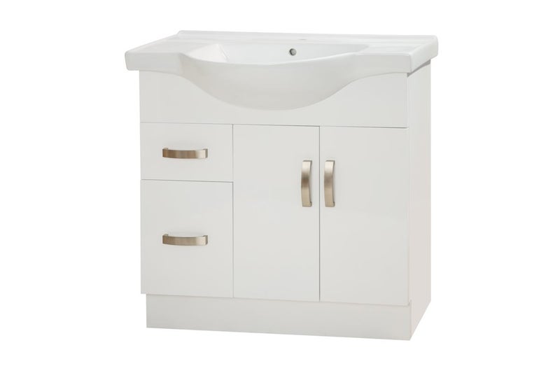 900mm White Lacquer Finish Ceramic Vanity Carousel 2