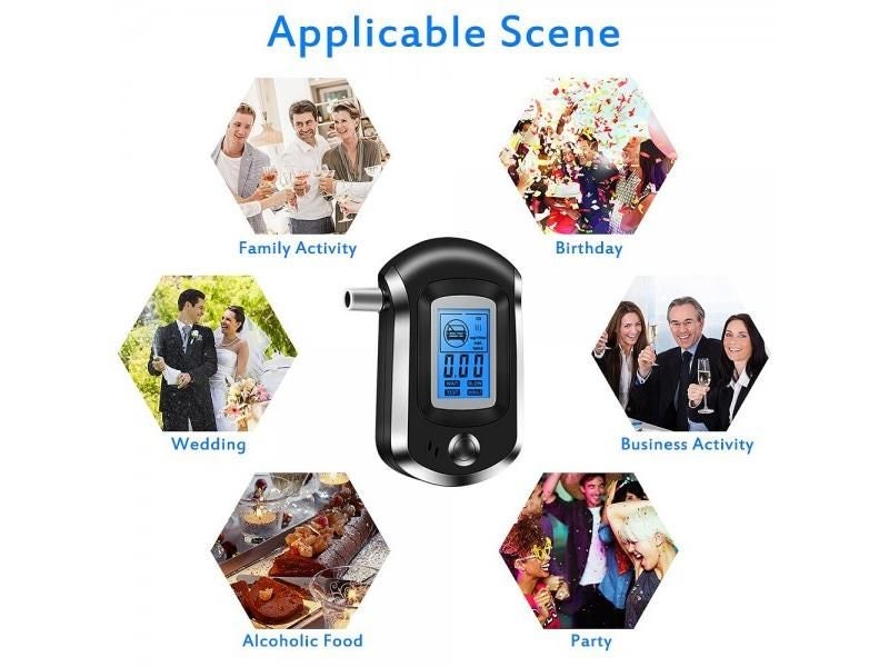 New Digital AT6000 Alcohol Tester For Police With LCD Screen Carousel 1