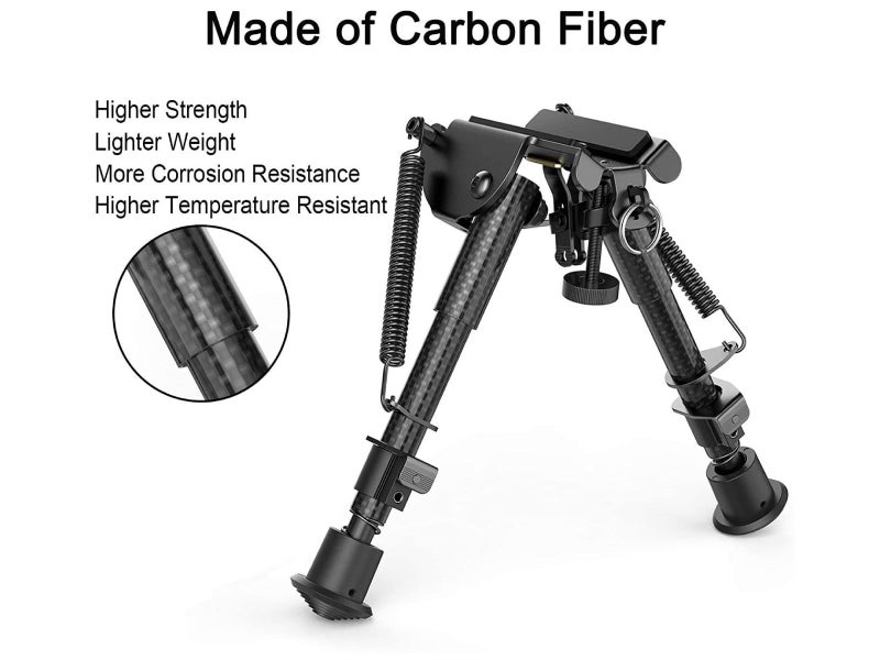 Carbon Fiber Bipod 6-9 Inch with Sling Swivel Mount (A03)63624563587203112