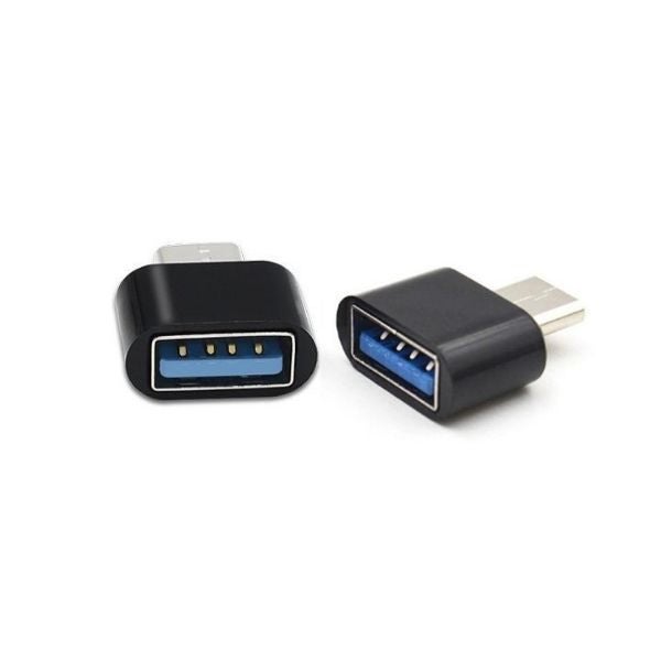 2 x USB C to USB A OTG adapter converter - Black628632334804491125