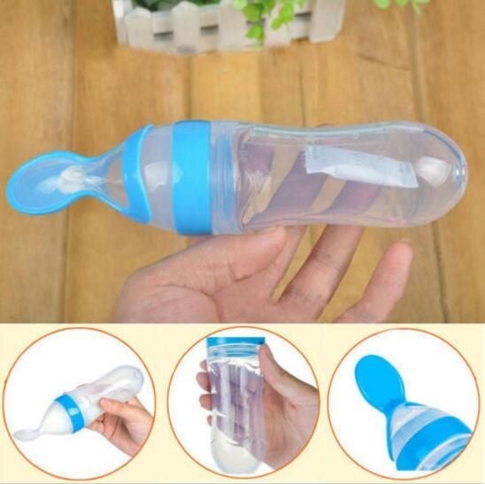 Silicone Baby Food Bottle With Spoon Carousel 2