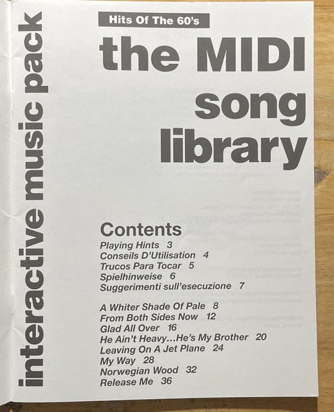 Hits Of The 60's The Midi Song Library Carousel 2