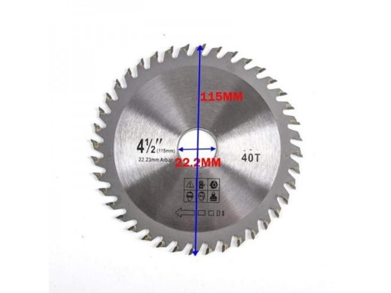 115/125mm 40T Circular Saw Blade For Metal Chipboard Cutter 4/5" For Angle Carousel 1