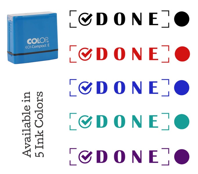 Printtoo Done Self Inking Rubber Stamp Pre-Inked Office Stamp- Home Office Carousel 7