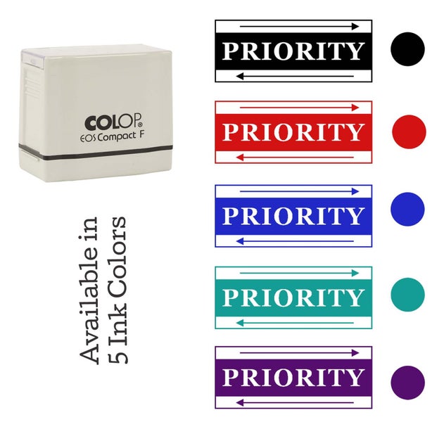 Printtoo Priority Self Inking Rubber Stamp Pre-Inked Office Stamp- Home Office Carousel 7