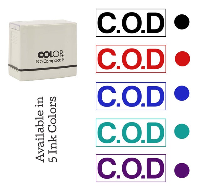 Printtoo Cod Self Inking Rubber Stamp Pre-Inked Office Stamp- Home Office Carousel 7