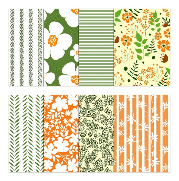 Soimoi 8 Pc Fat Quarter Bundle - Floral Print 18"x 22" DIY Patchwork- 100% Carousel 2