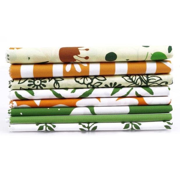 Soimoi 8 Pc Fat Quarter Bundle - Floral Print 18"x 22" DIY Patchwork- 100% Carousel 8