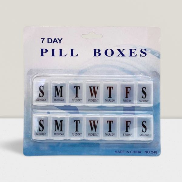 Labeled Pill Boxes Weekdays / Medicine Box / Medication Box Carousel 1