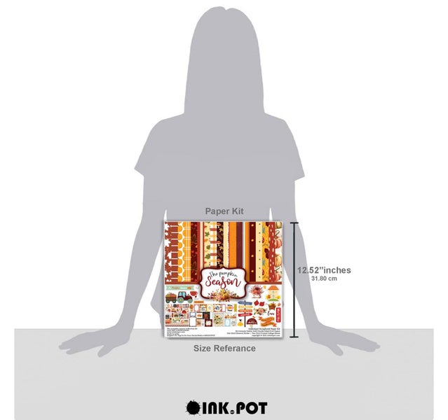 Inkdotpot Autumn Fall Theme Collection Double-Sided Scrapbook Paper Kit Carousel 4