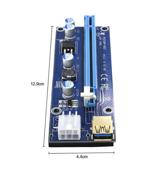 VER009S PCIe PCI-E 1X To 16X GPU Riser Adapter For Cryptocurrency Mining Carousel 8
