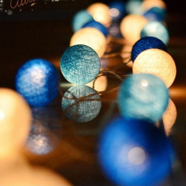 NEW 3M Cotton Ball Globe String Fairy LED Lights 20 LED Carousel 2