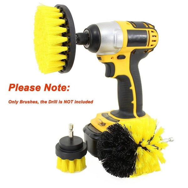 SET OF 3 | Drill Brush Tile Grout Power Scrubber Cleaning Scrub Combo Carousel 2