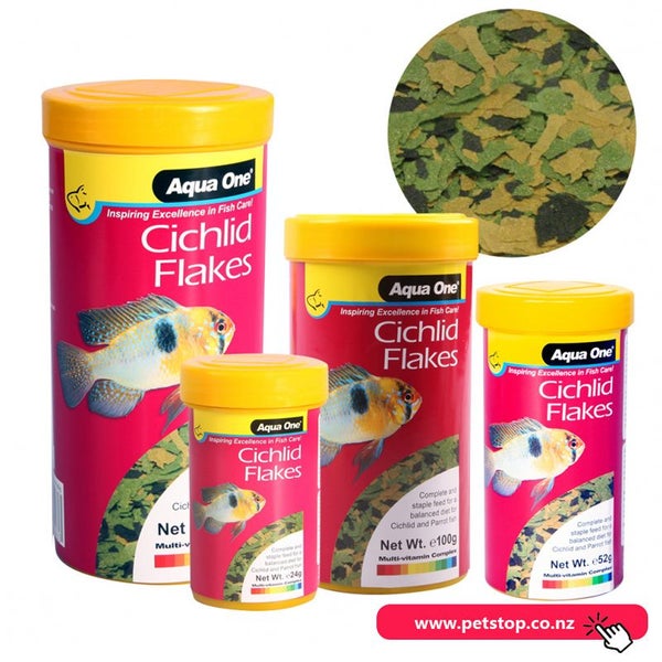 Aqua One Cichlid Flakes 180g Carousel 1