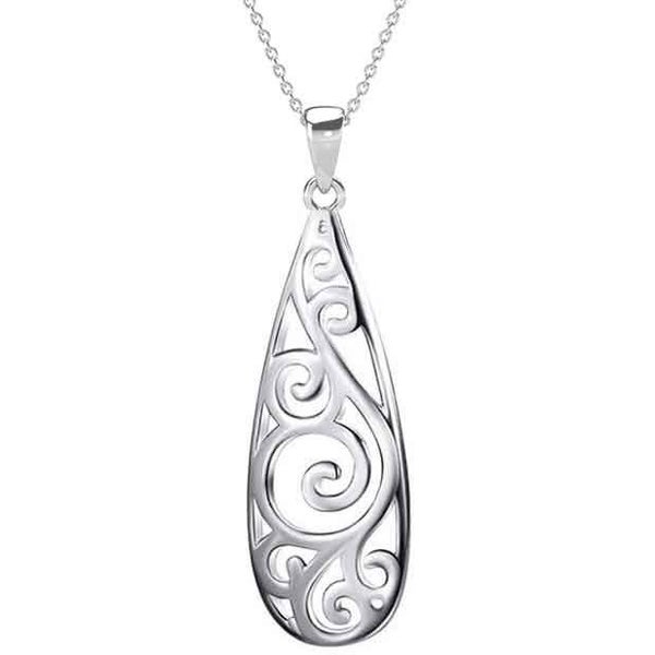 925 Sterling Silver NZ Koru Necklace "Aroha" Carousel 1
