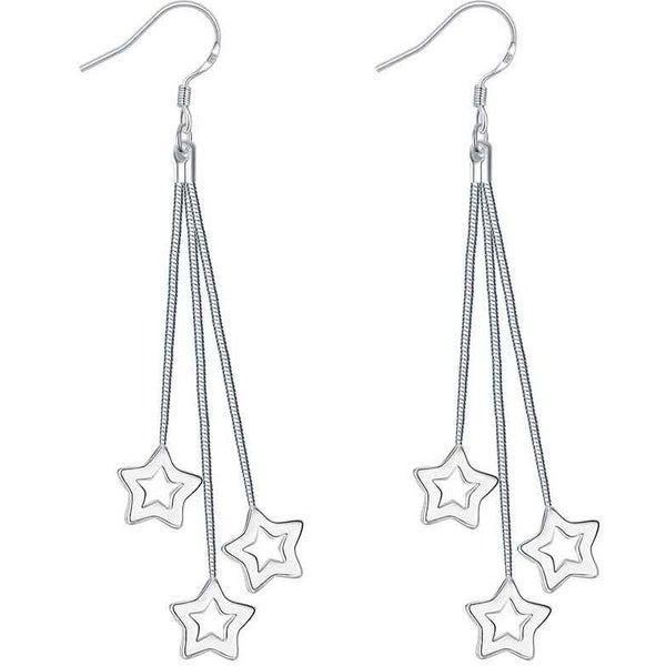925 Sterling Silver Dangle Triple Star Earrings "Matariki" Carousel 1