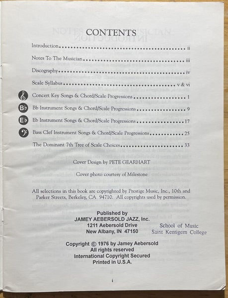Jamey Aebersold Jazz Volume 8 Sonny Rollins Carousel 2