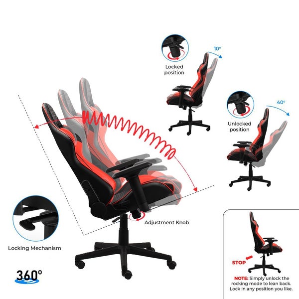 Elite 4D Armrest Gaming Chair Blue New62864738245379113