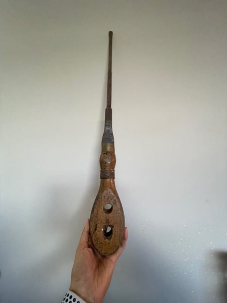 Antique extra large 25" wooden handled screwdriver Carousel 2