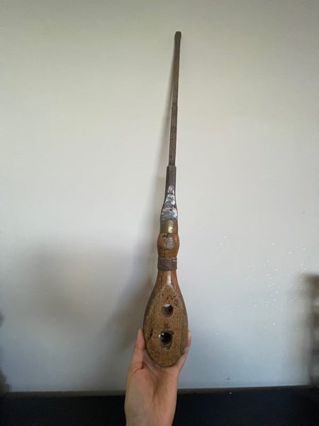 Antique extra large 25" wooden handled screwdriver Carousel 1