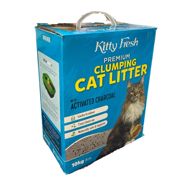 Kitty Fresh Cat Litter Activated Charcoal 10kg Carousel 1