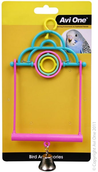 Avi One Bird Toy - 2 In 1 Swing With Turning Rings Carousel 1