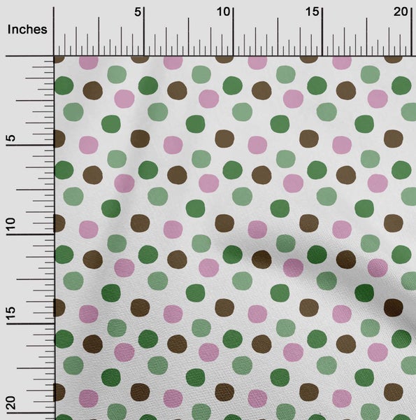 oneOone Velvet White Fabric Dot Fabric For Sewing Printed Craft Fabric By The Carousel 2